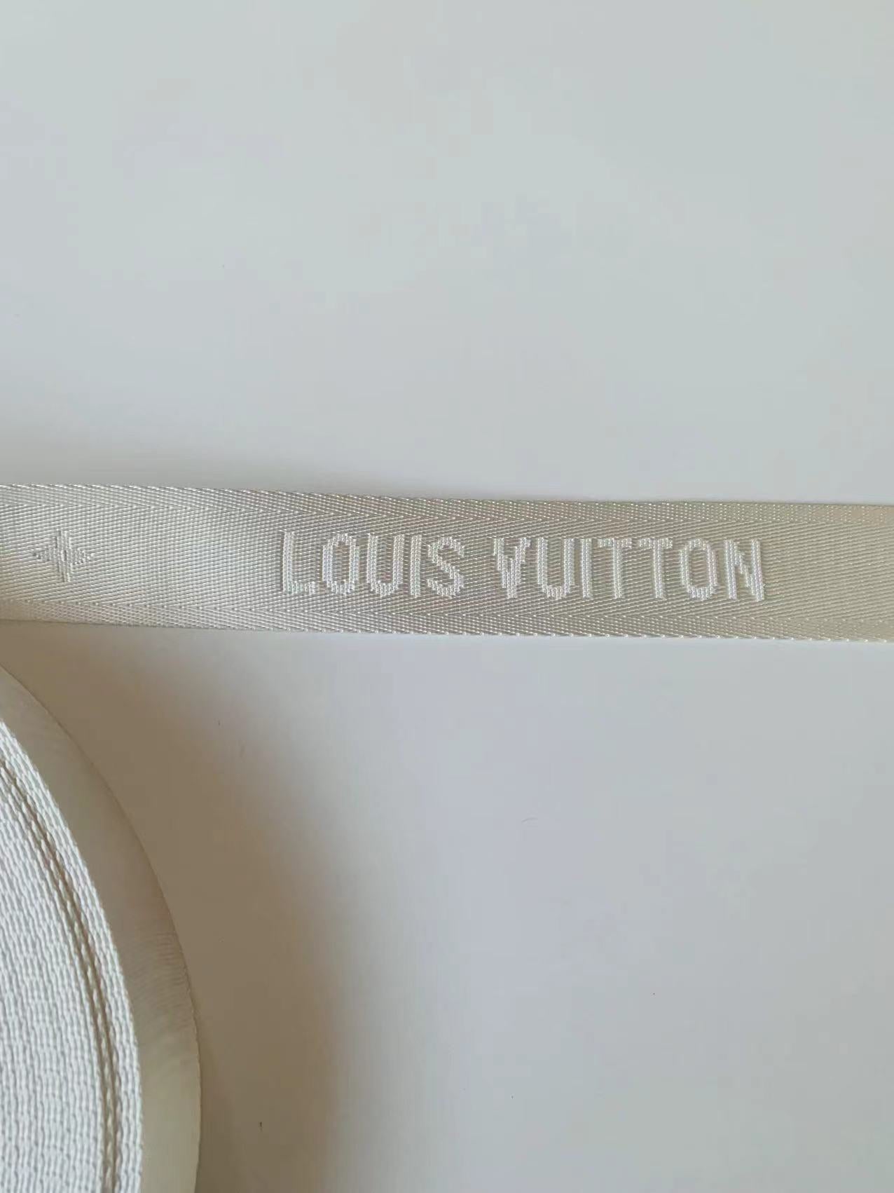 Craft LV 1.5 Inch Handmade Trim Embroidered White Stripe Ribbon By Yard