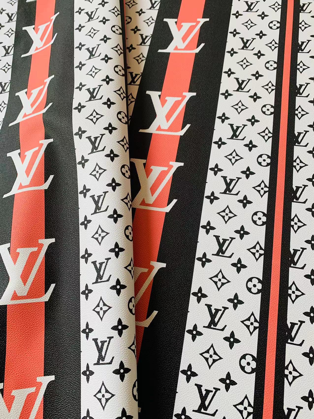 Craft Big and Original LV Straps Leather Fabric For Handmade Sneaker, Upholstery,Bag Goods By Yard