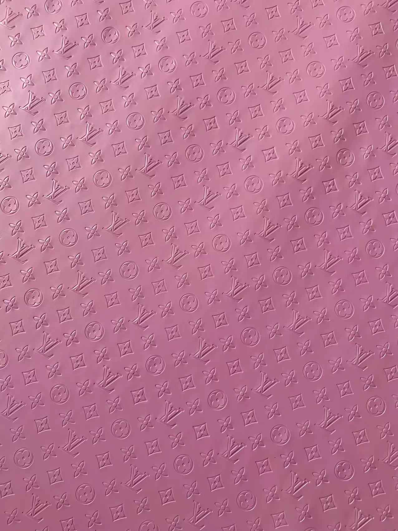 Napa Material Pink Embossed LV Leather For Upholstery Furniture Handicraft