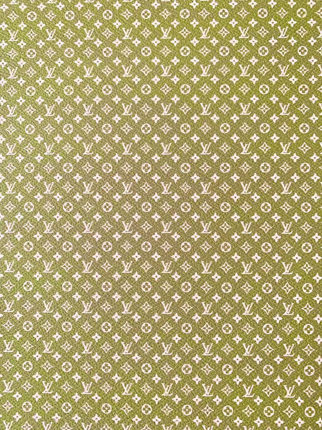 New Matcha LV Small Size 0.5mm vinyl leather For Sneaker,upholstery and Handicraft Goods