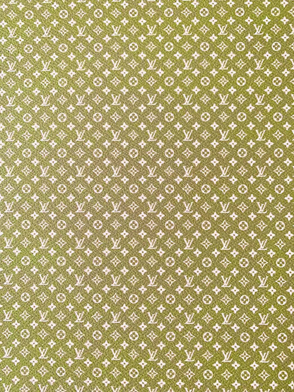 New Matcha LV Small Size 0.5mm vinyl leather For Sneaker,upholstery and Handicraft Goods