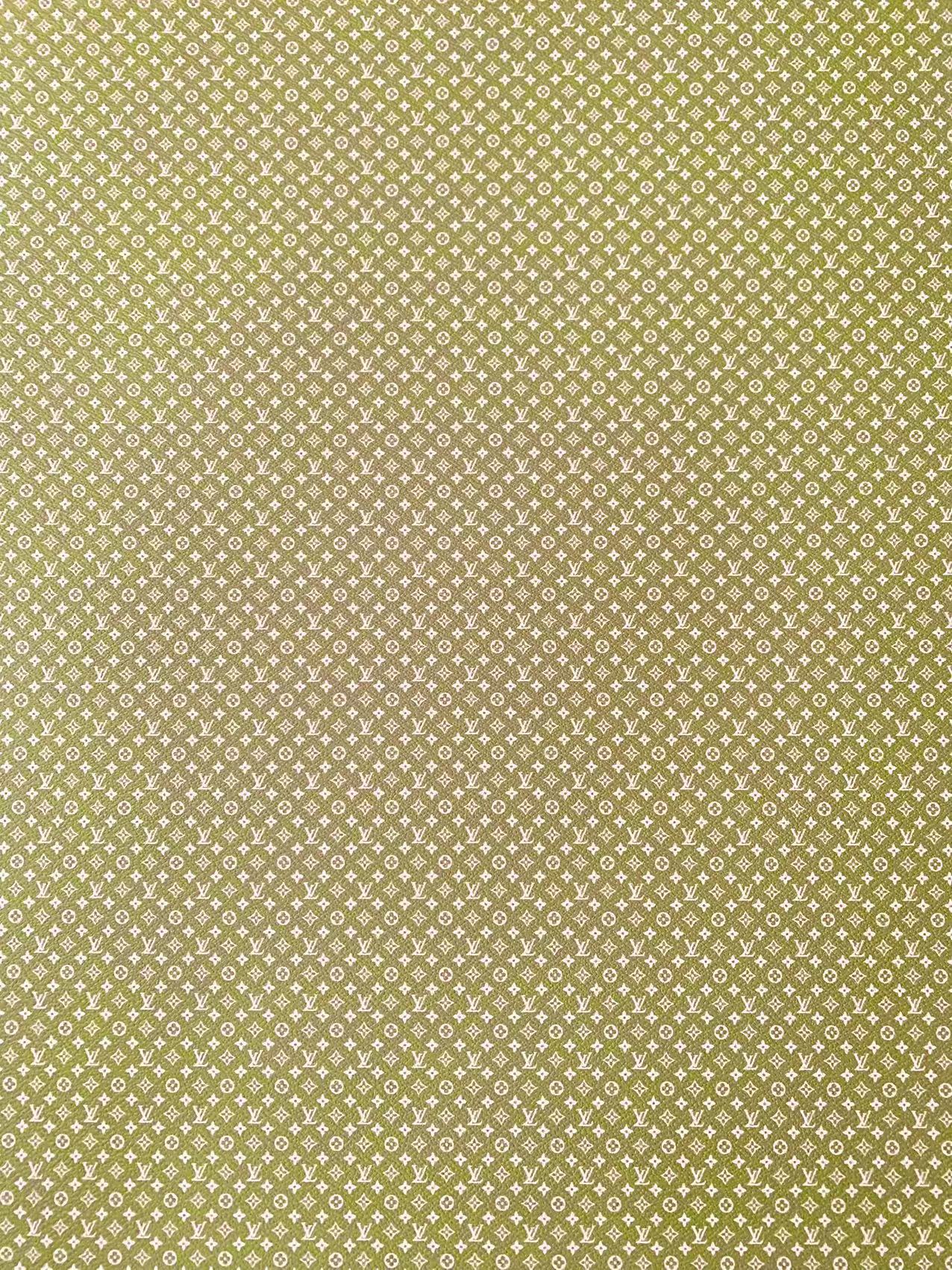 New Matcha LV Small Size 0.5mm vinyl leather For Sneaker,upholstery and Handicraft Goods