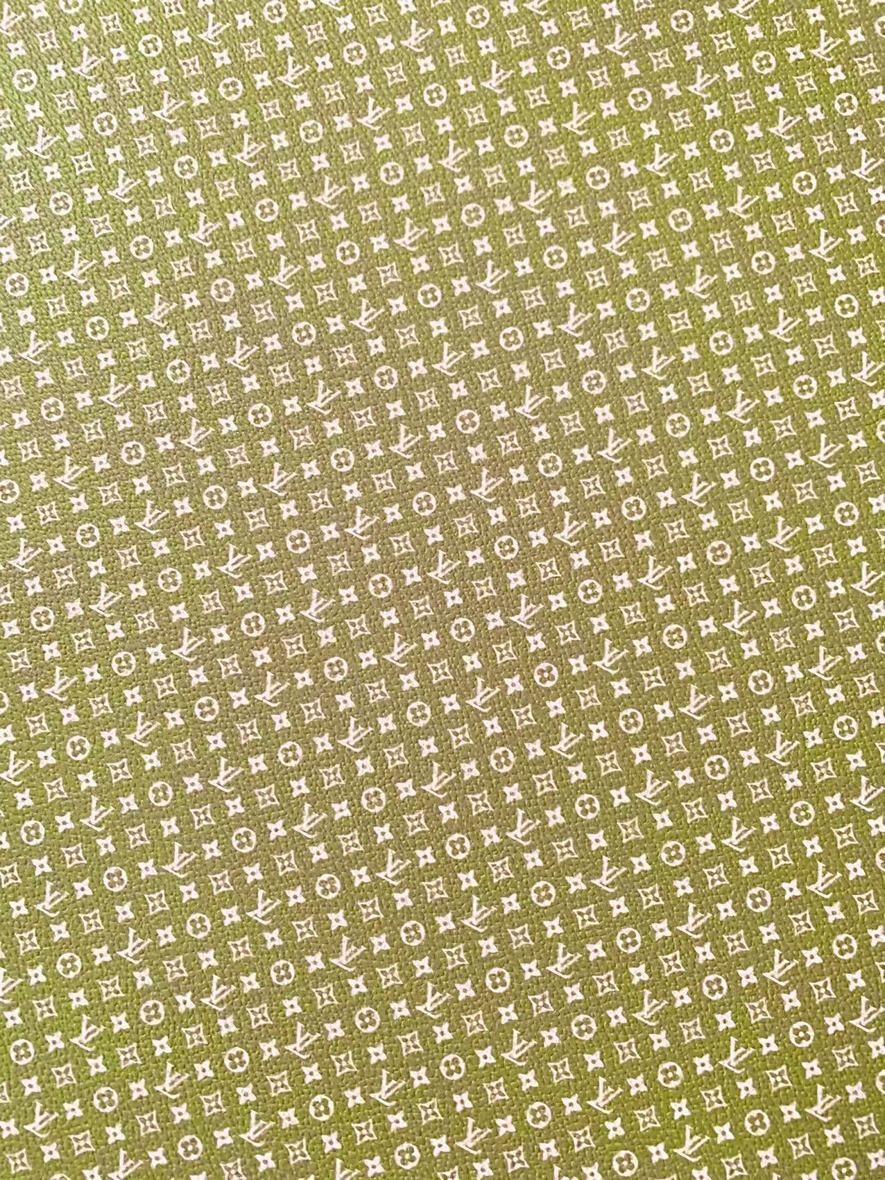 New Matcha LV Small Size 0.5mm vinyl leather For Sneaker,upholstery and Handicraft Goods