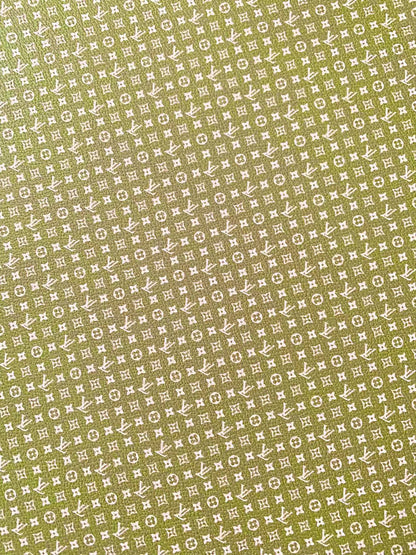 New Matcha LV Small Size 0.5mm vinyl leather For Sneaker,upholstery and Handicraft Goods