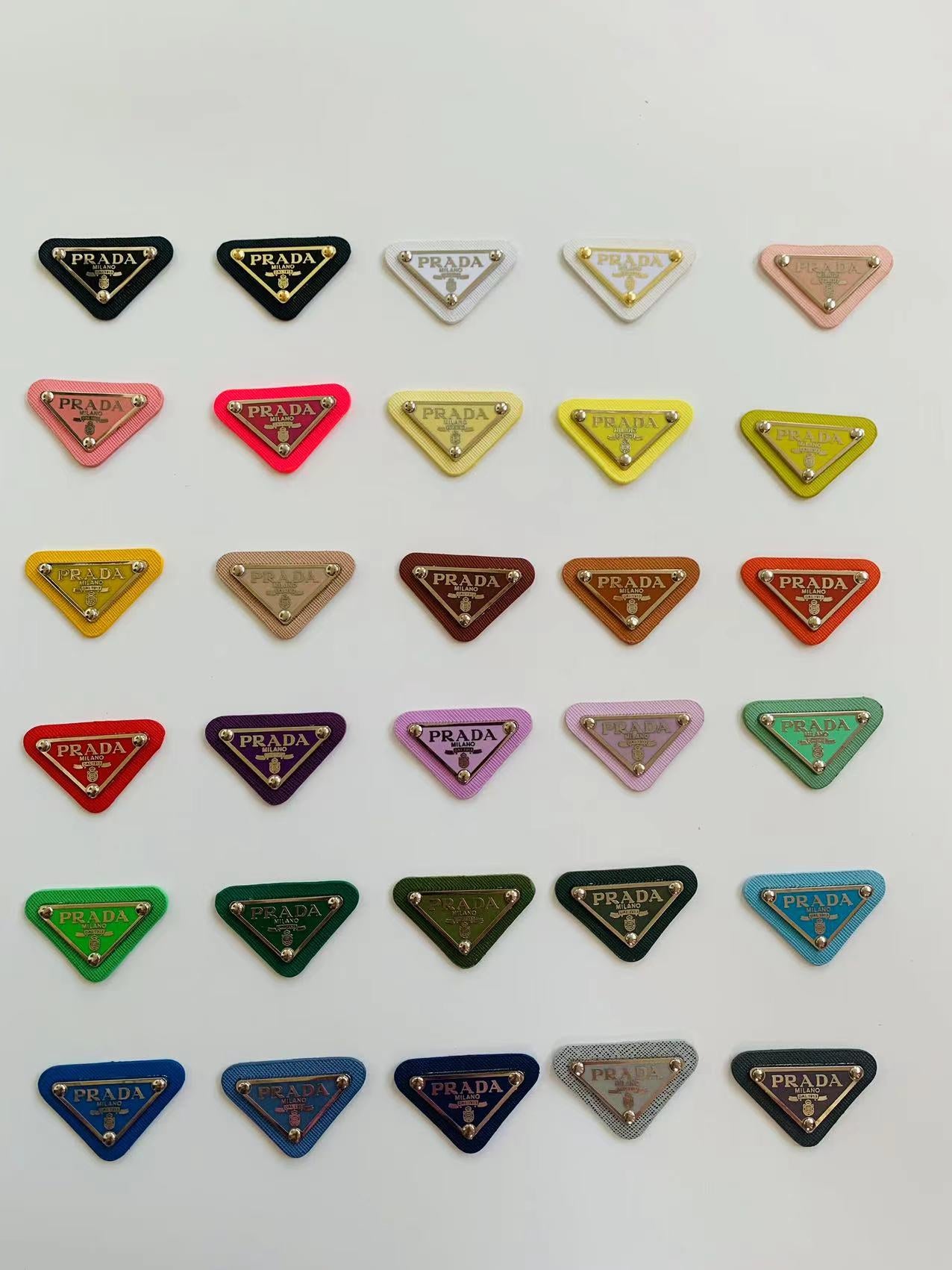 Tianchao Colorful Prada Tags Metal with Rubber Material For Handmade Goods