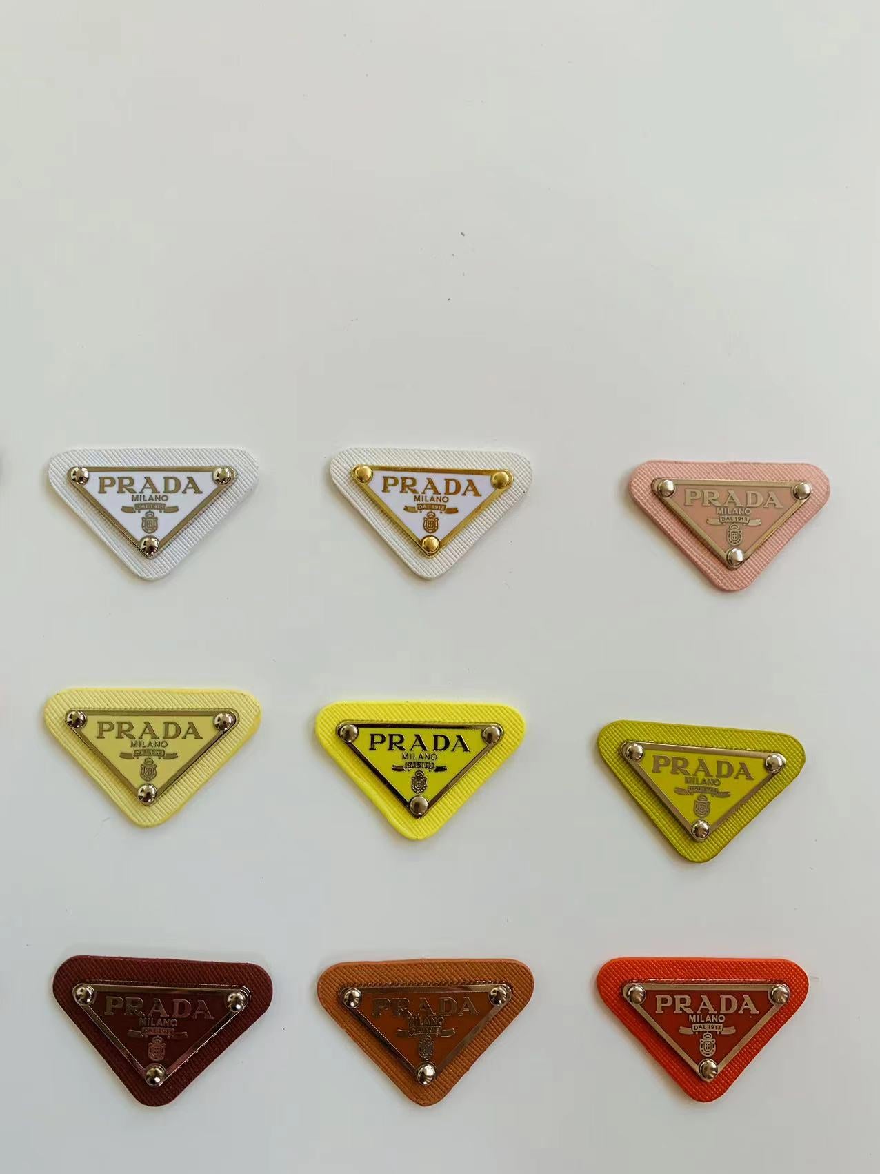 Tianchao Colorful Prada Tags Metal with Rubber Material For Handmade Goods