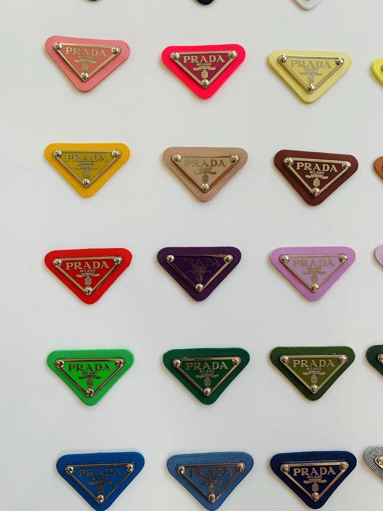 Tianchao Colorful Prada Tags Metal with Rubber Material For Handmade Goods