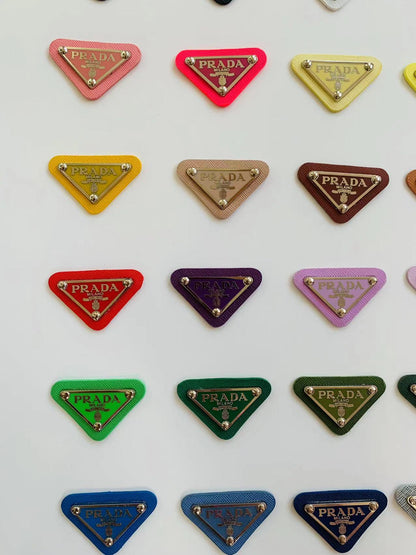 Tianchao Colorful Prada Tags Metal with Rubber Material For Handmade Goods