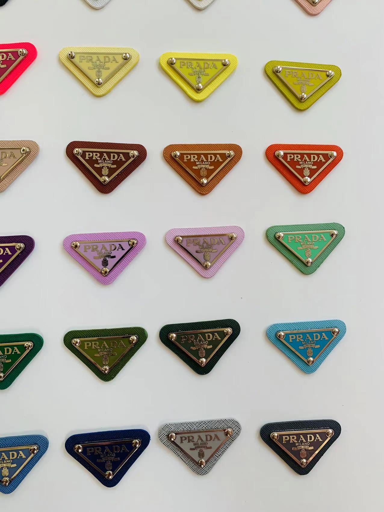 Tianchao Colorful Prada Tags Metal with Rubber Material For Handmade Goods