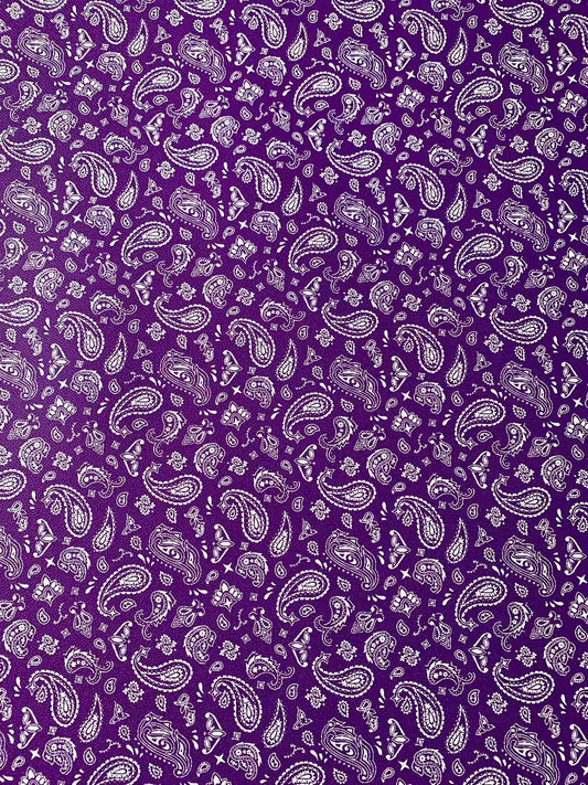 Bandanas Leather For handmade DIY shoe,bag Goods,Craft Handicrafts Material leather By Yard(Purple)