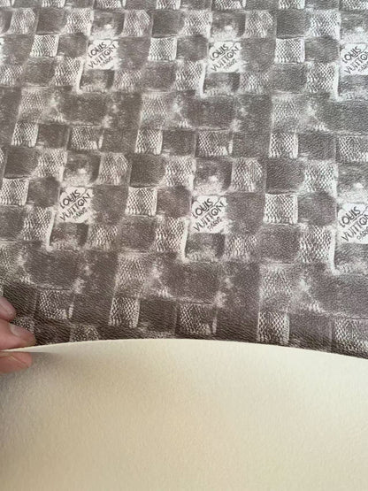 Fashion Louis Vuitton Sketch Deisgn Damier Leather Fabric For Handmade Sneaker,Shoes,Upholstery By Yard