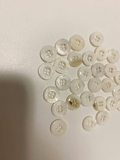 Craft Gucci 13MM Resin Material Handicraft White Button For Apparel