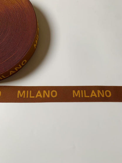 Fashion Brown MILANO 1.6 inch Elastic Strap ,Handmade Striped Ribbon Trim Embroidered For Handicrafts By Yard