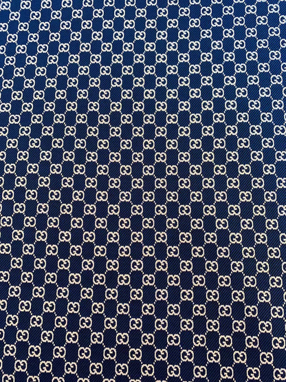 Craft Navy Blue 0.5" Gucci Knitting Jacquard Cloth Fabric For Handmade Apparel ,Clothing ,Sneaker Upholstery Goods By Yard