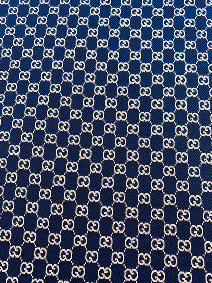 Craft Navy Blue 0.5" Gucci Knitting Jacquard Cloth Fabric For Handmade Apparel ,Clothing ,Sneaker Upholstery Goods By Yard