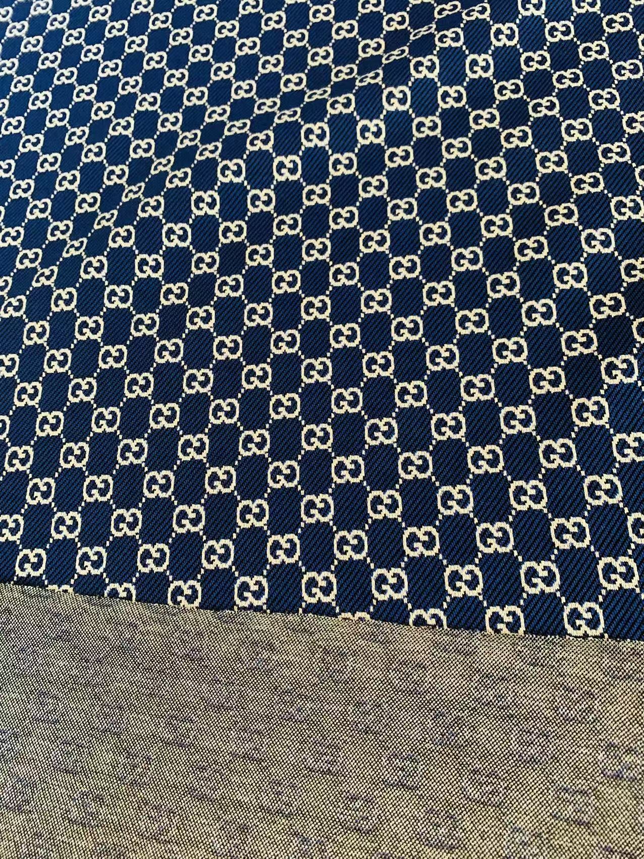 Craft Navy Blue 0.5" Gucci Knitting Jacquard Cloth Fabric For Handmade Apparel ,Clothing ,Sneaker Upholstery Goods By Yard