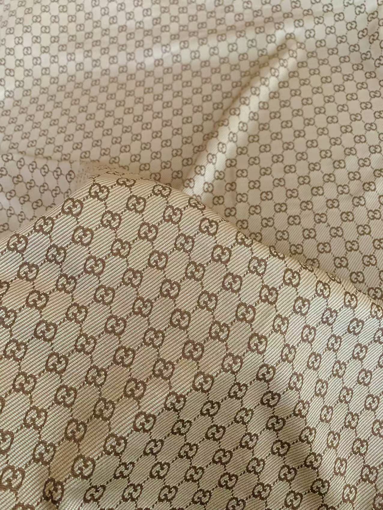 Craft Tan 0.5" Gucci Knitting Jacquard Cloth Fabric For Handmade Apparel ,Clothing ,Sneaker Upholstery Goods By Yard