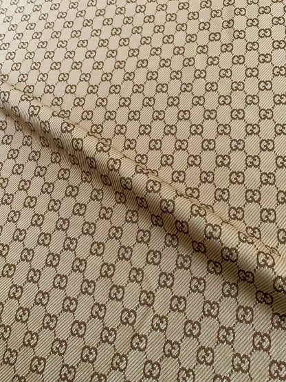 Craft Tan 0.5" Gucci Knitting Jacquard Cloth Fabric For Handmade Apparel ,Clothing ,Sneaker Upholstery Goods By Yard