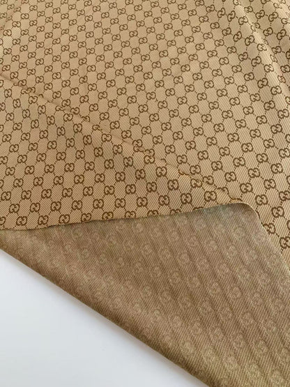 Craft Tan 0.5" Gucci Knitting Jacquard Cloth Fabric For Handmade Apparel ,Clothing ,Sneaker Upholstery Goods By Yard