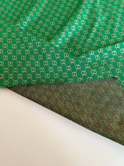 Craft Green 0.5" Gucci Knitting Jacquard Cloth Fabric For Handmade Apparel ,Clothing ,Sneaker Upholstery Goods By Yard