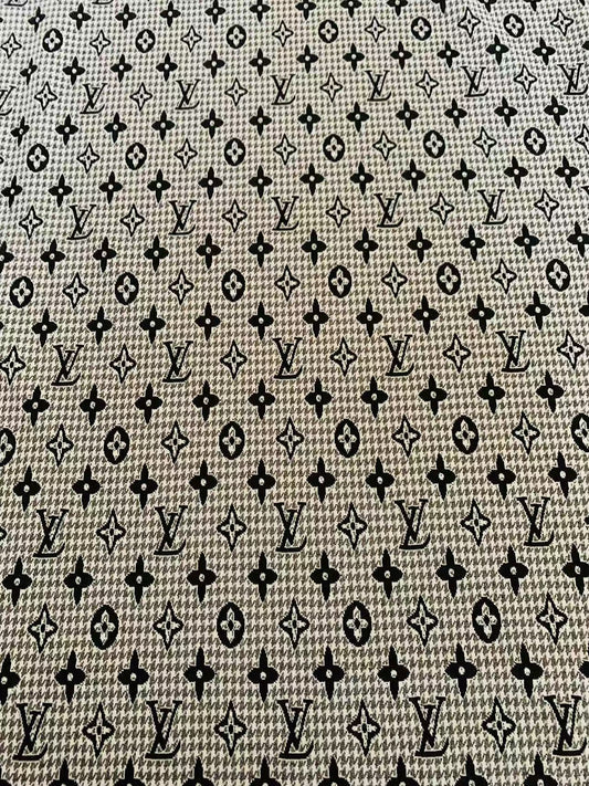 Craft Gray LV Knitting Jacquard Cloth Fabric For Handmade Apparel ,Clothing ,Sneaker Upholstery Goods By Yard