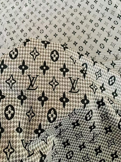 Craft Gray LV Knitting Jacquard Cloth Fabric For Handmade Apparel ,Clothing ,Sneaker Upholstery Goods By Yard