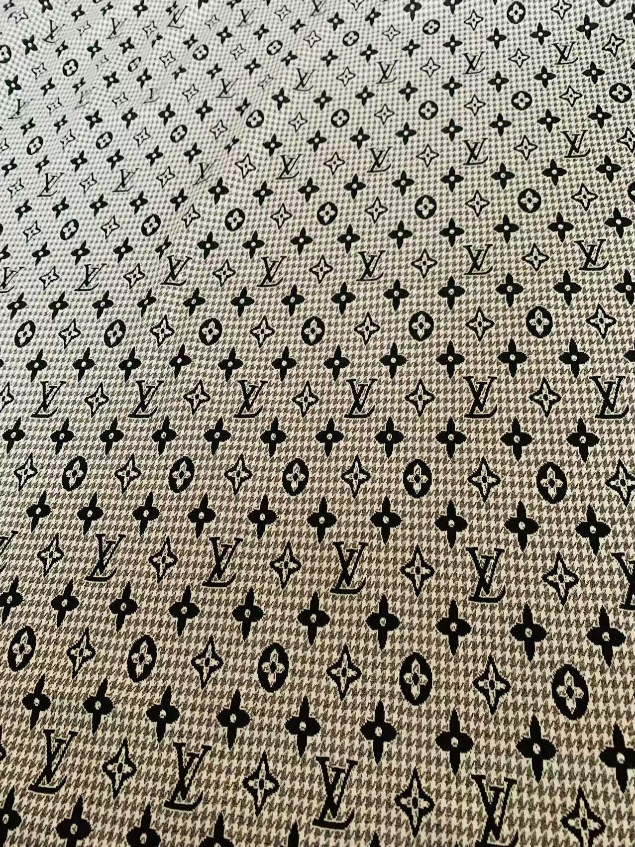 Craft Gray LV Knitting Jacquard Cloth Fabric For Handmade Apparel ,Clothing ,Sneaker Upholstery Goods By Yard