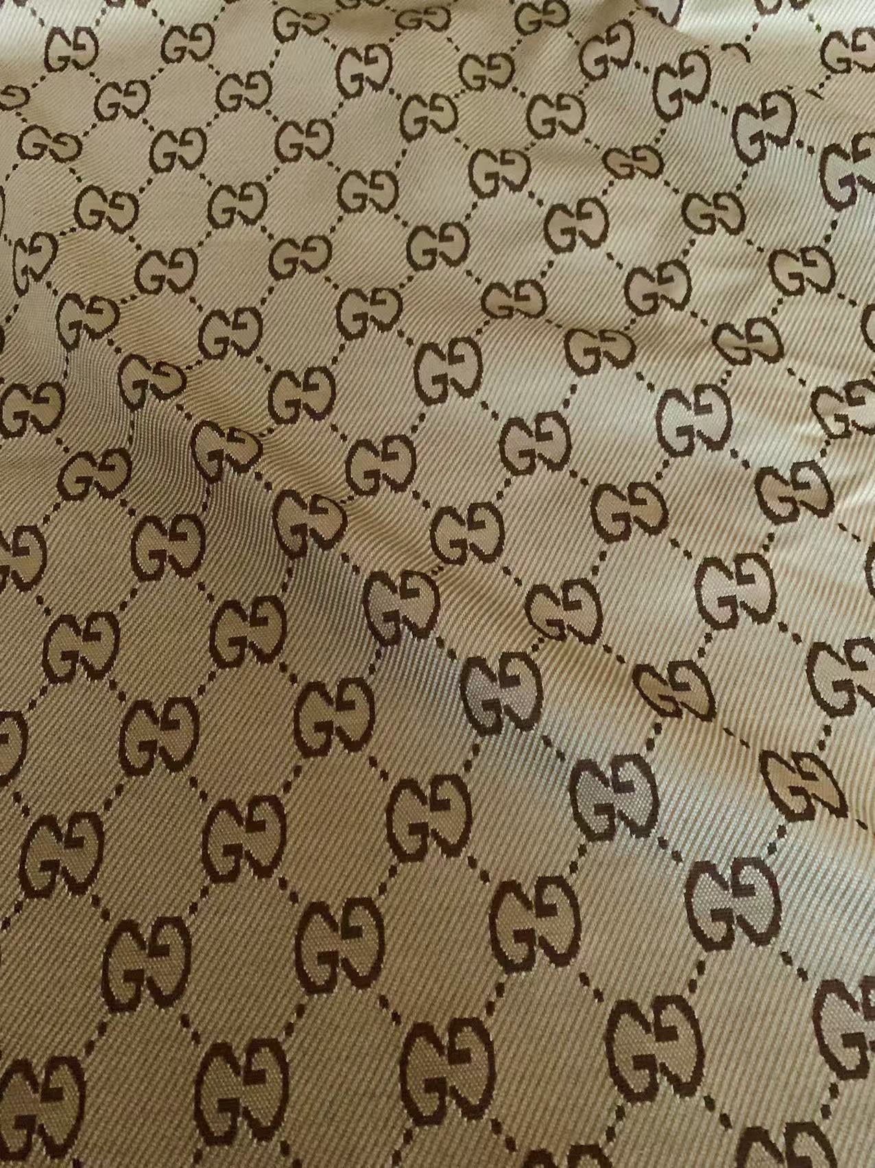 Craft 0.8" Tan Gucci Knitting Jacquard Cloth Fabric For Handmade Apparel ,Clothing ,Sneaker Upholstery Goods By Yard