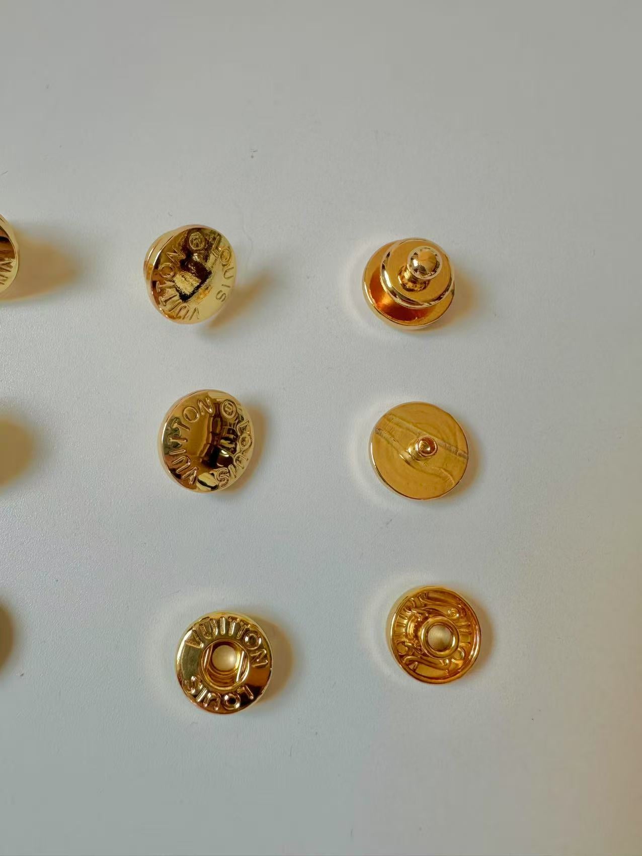 Craft Gold 12MM Louis Vuitton Metal Snap Button For Handmade Handicraft Goods