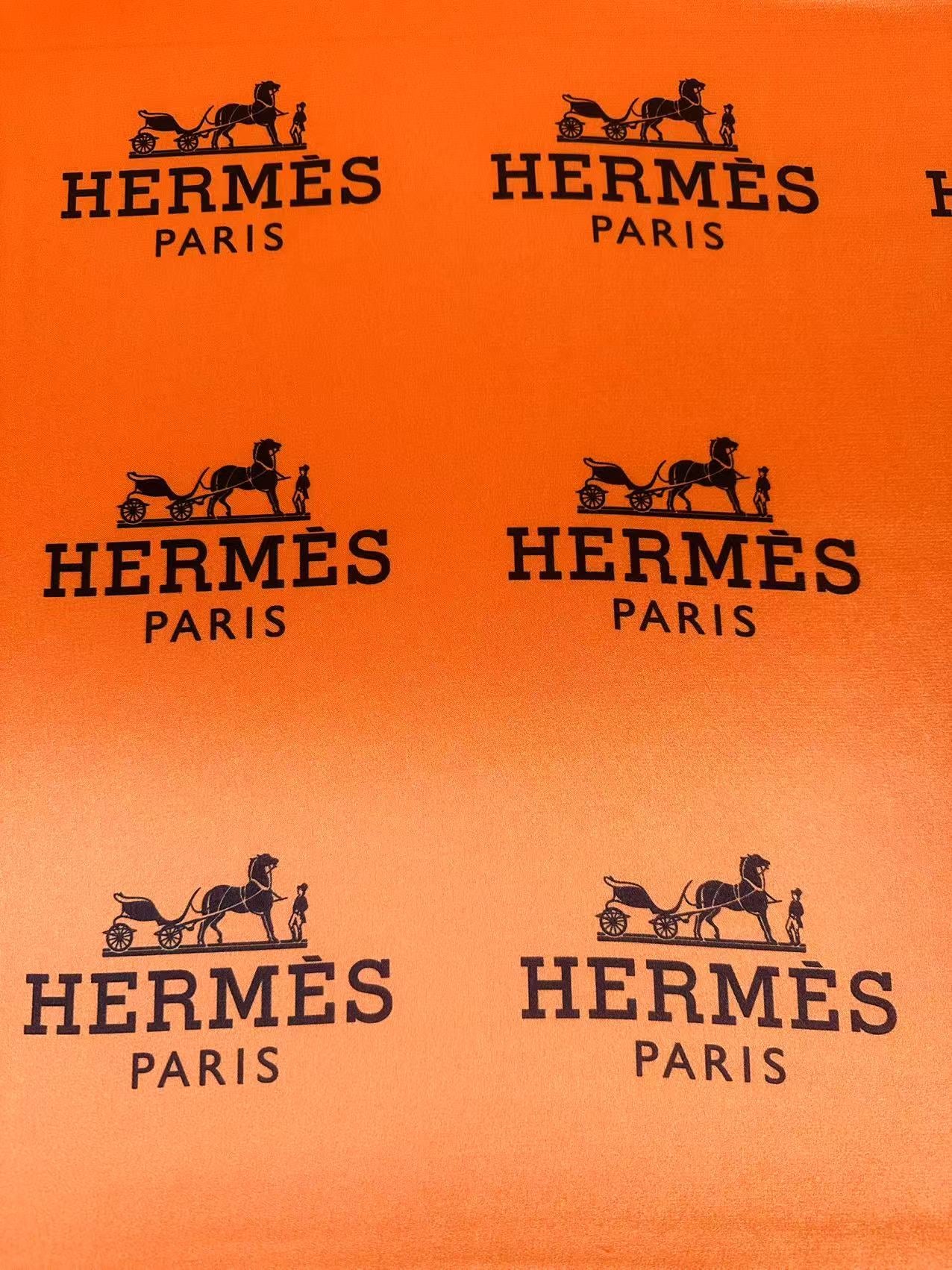 Classic Hermes Satin Shiny Cloth Fabric For Handmade Sewing Scarf ,Clothing Shoes By Yard