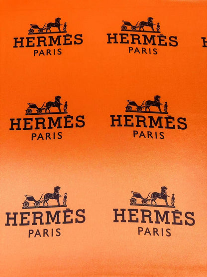 Classic Hermes Satin Shiny Cloth Fabric For Handmade Sewing Scarf ,Clothing Shoes By Yard