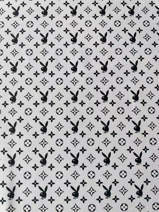 Craft LV With Playboy Leather Fabric For Handmade Sneaker, Upholstery Goods By Yard