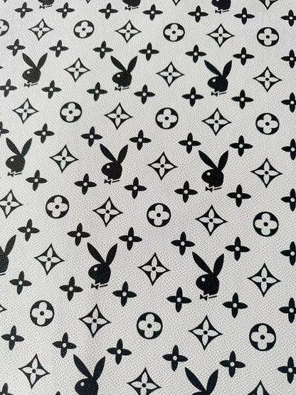 Craft LV With Playboy Leather Fabric For Handmade Sneaker, Upholstery Goods By Yard