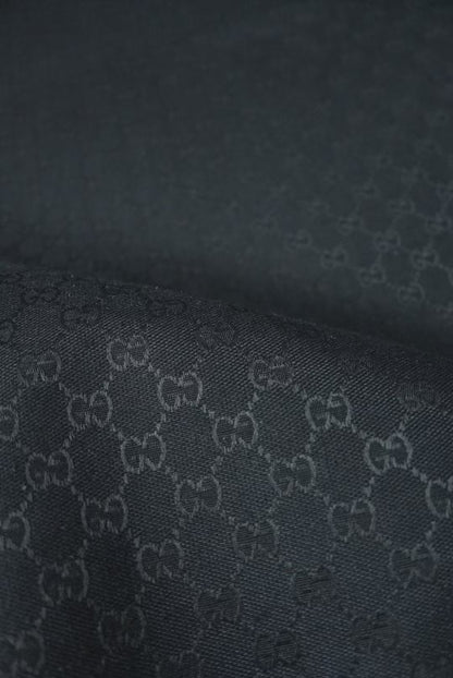 Classic Gucci Jacquard Fabric Cloth, Fabric Bags Fabric Shoes Fabric Hat Fabric good quality (Black)
