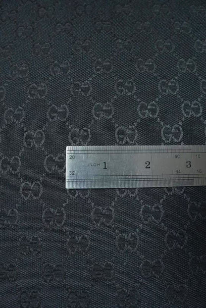 Classic Gucci Jacquard Fabric Cloth, Fabric Bags Fabric Shoes Fabric Hat Fabric good quality (Black)