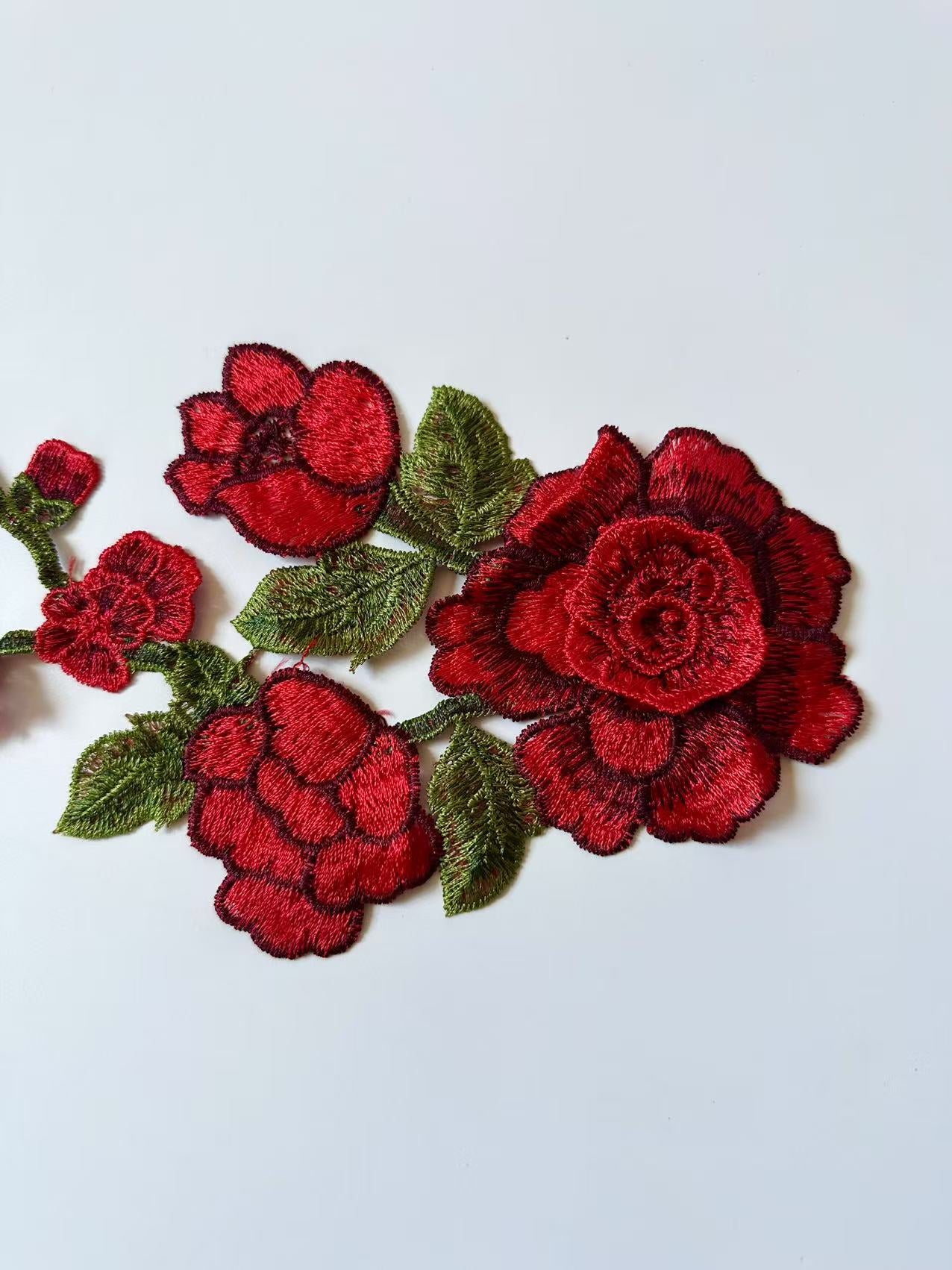 Craft 1 Pieces Embroidery Flower Patches For Handmade DIY Clothing ,Shoes Goods