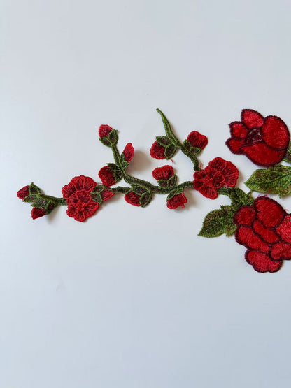 Craft 1 Pieces Embroidery Flower Patches For Handmade DIY Clothing ,Shoes Goods