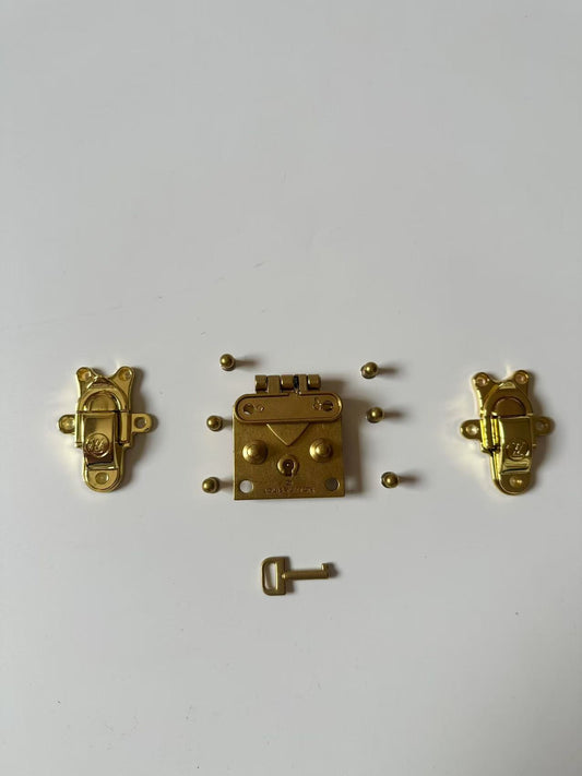 New Best Quality Small Gold Alloy Material LV Locks For Handmade Box ,Bag and Handicraft Goods