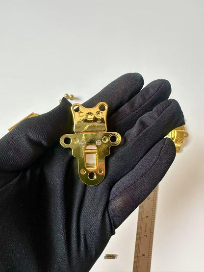 New Best Quality Small Gold Alloy Material LV Locks For Handmade Box ,Bag and Handicraft Goods
