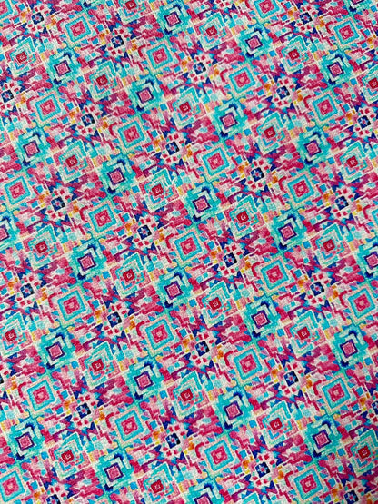 Craft Geometry Colorful Leather Fabric For Handmade Goods