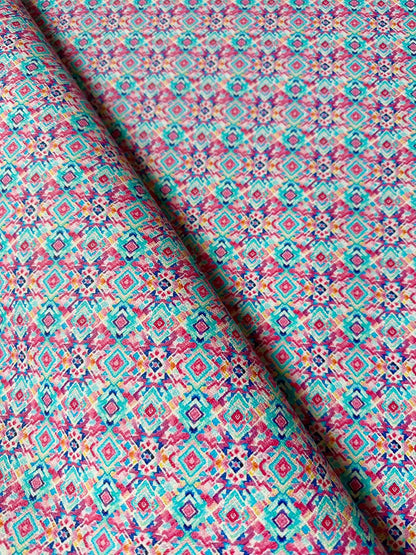 Craft Geometry Colorful Leather Fabric For Handmade Goods