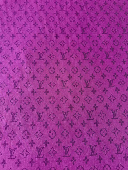 Craft Fuchsia LV Jacquard Denim Cloth Fabric For Handmade Apparel,Sneaker Goods