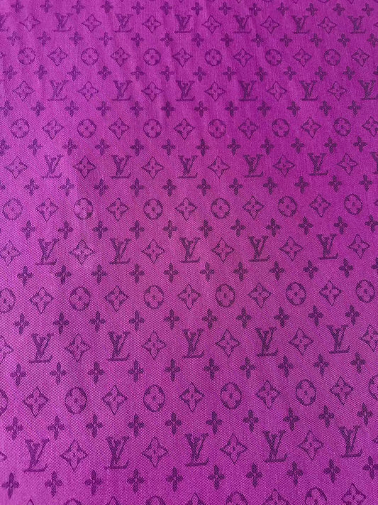 Craft Fuchsia LV Jacquard Denim Cloth Fabric For Handmade Apparel,Sneaker Goods