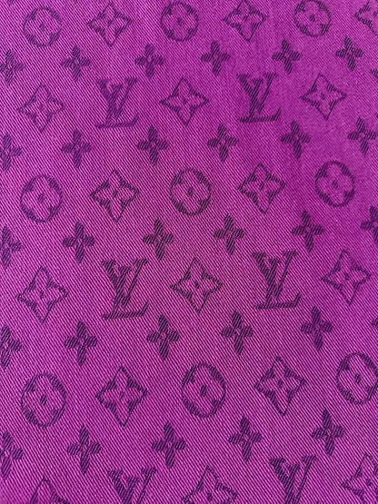 Craft Fuchsia LV Jacquard Denim Cloth Fabric For Handmade Apparel,Sneaker Goods