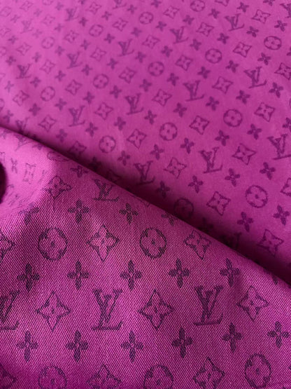 Craft Fuchsia LV Jacquard Denim Cloth Fabric For Handmade Apparel,Sneaker Goods