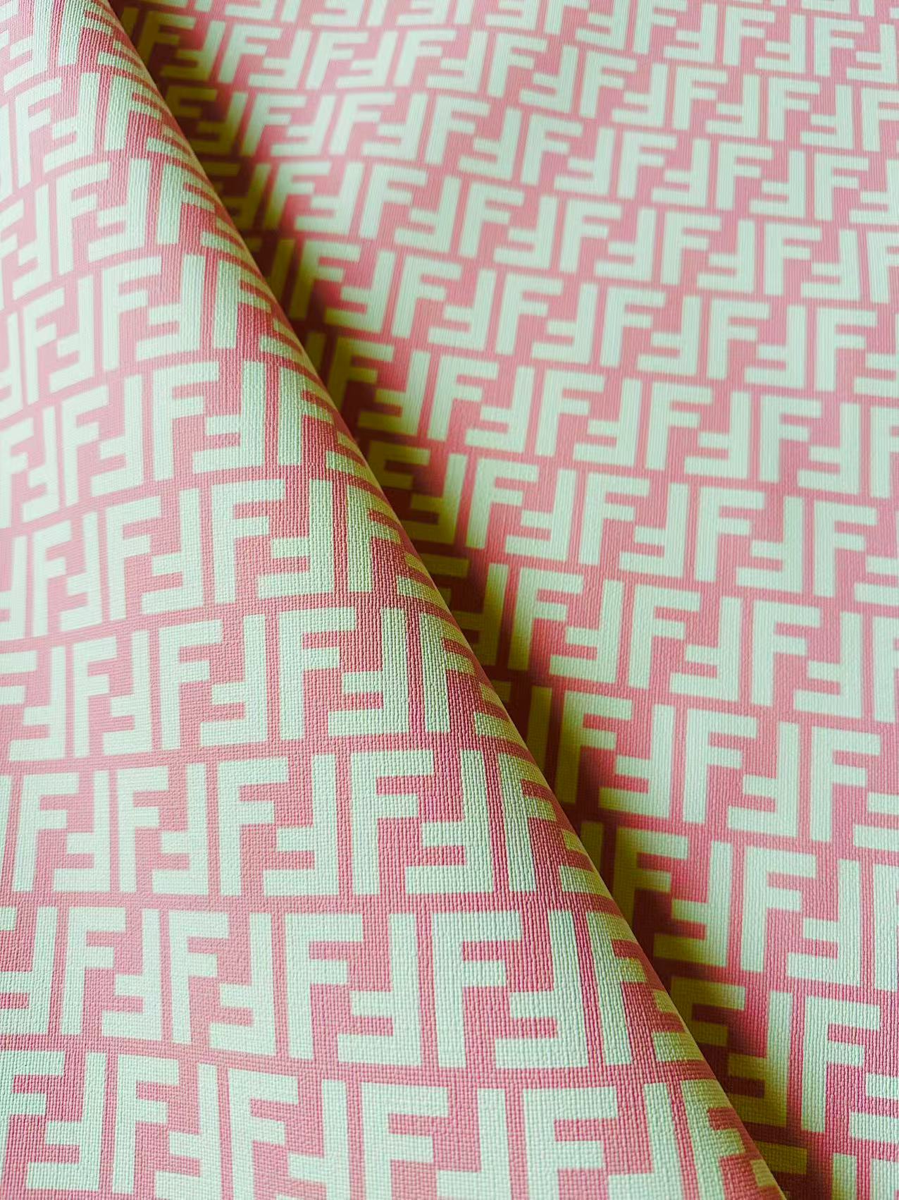 Classic Leather Crafting Fabric For Handmade Handicrafts By Yards (Pink)