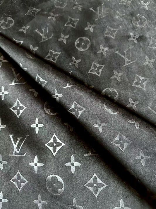 Craft LV Suede Fabric For Handmade Sneaker,Car Upholstery and Apparel By Yard(Black)