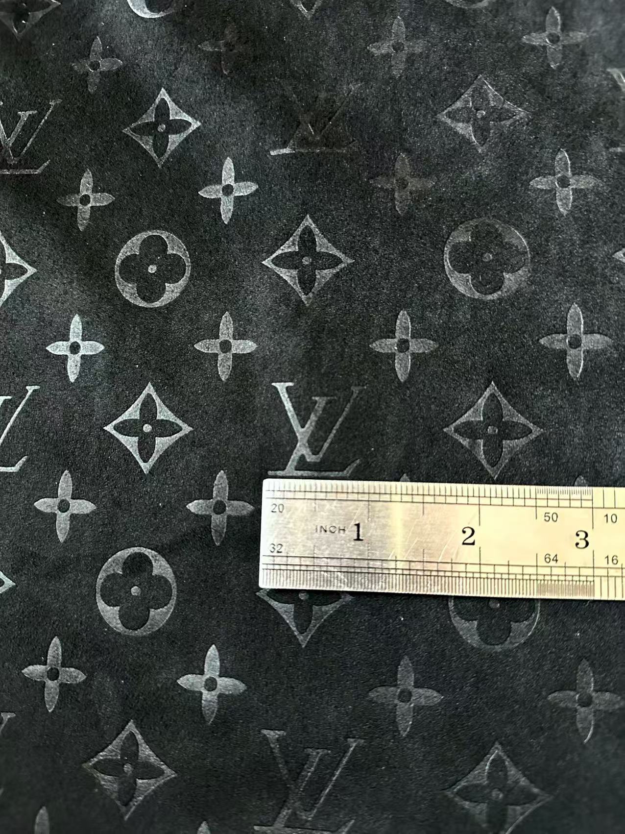 Craft LV Suede Fabric For Handmade Sneaker,Car Upholstery and Apparel By Yard(Black)