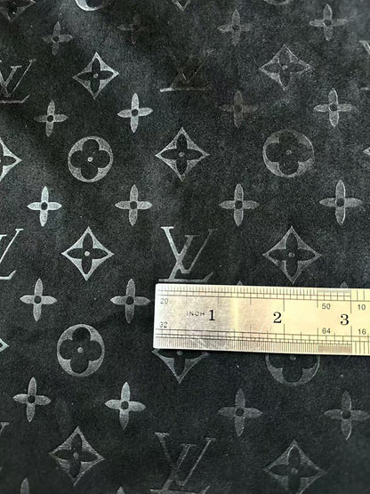 Craft LV Suede Fabric For Handmade Sneaker,Car Upholstery and Apparel By Yard(Black)