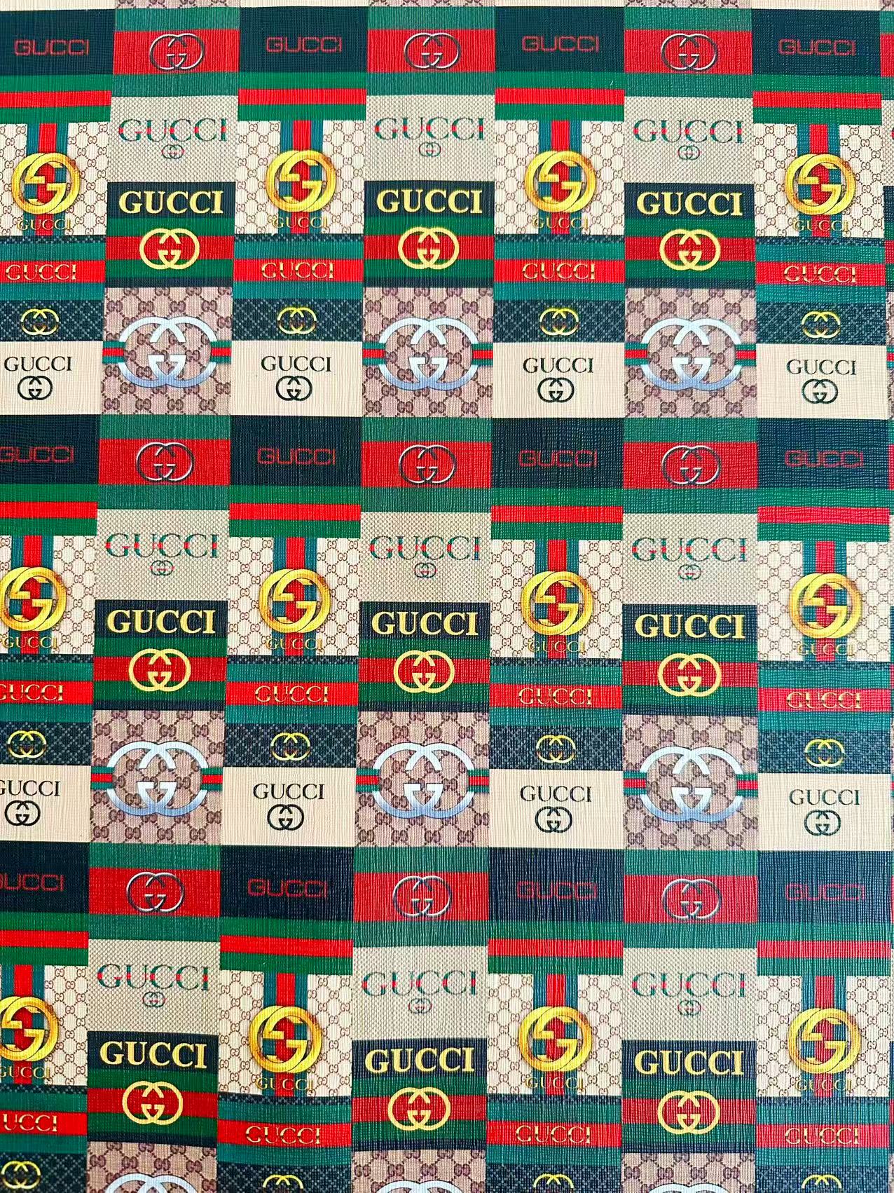 Craft Gucci Splicing Design Leather Fabric For Handmade Sneaker,Bag upholstery Goods By Yard